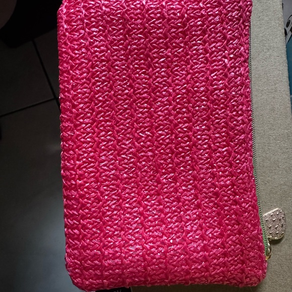 Accessories - Ipsy Vibrant Pink Woven Bag